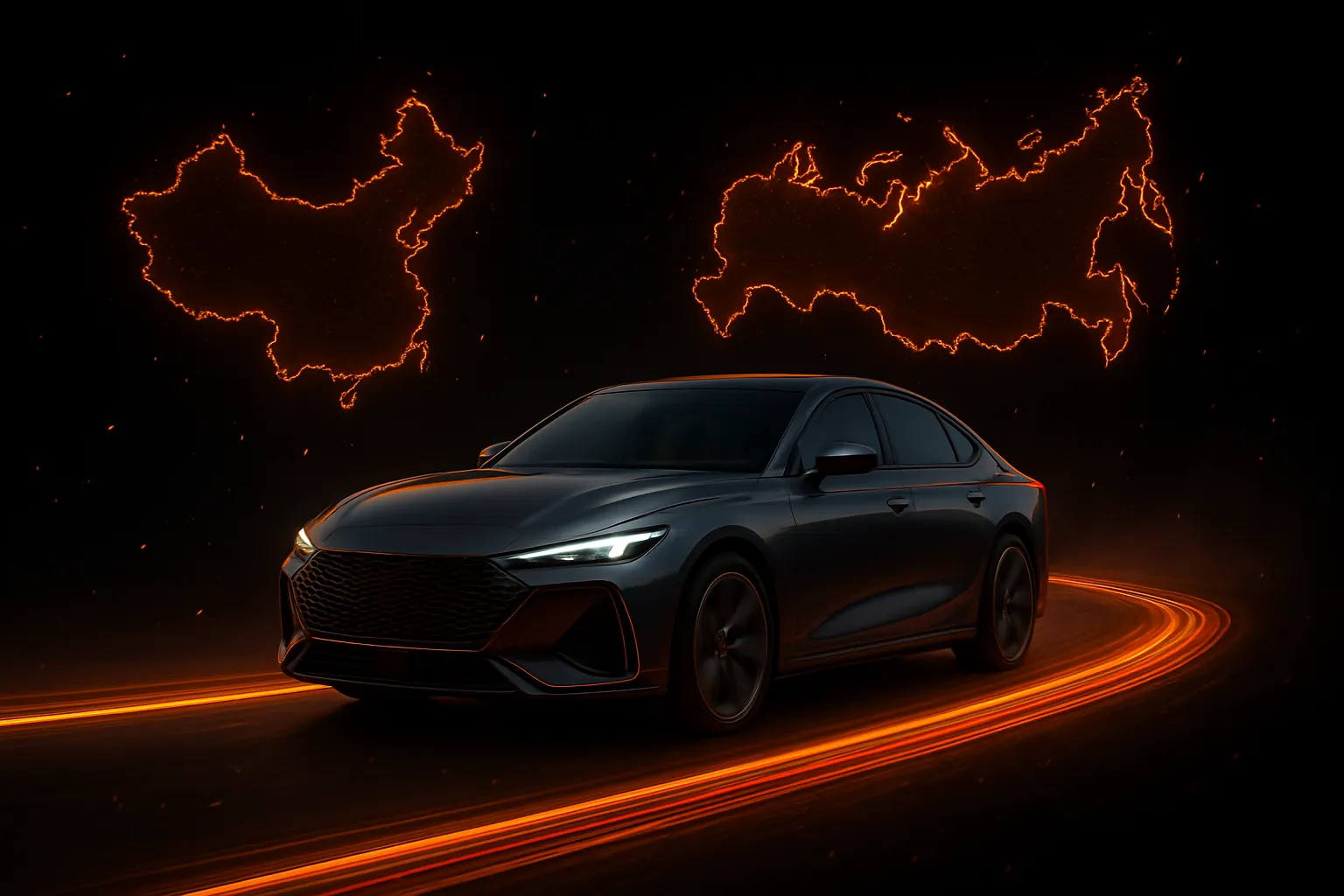 Changan едет из Китая в Россию по светящейся дороге